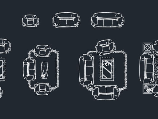 Living Room Sofas - dwg - autocad