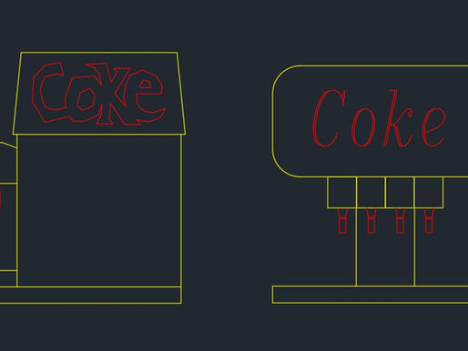 Máquina de Refrigerante Coca-Cola - dwg - autocad