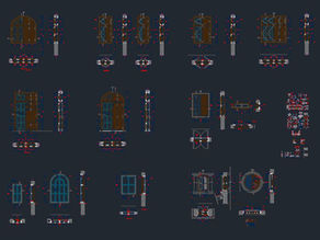 Janelas de Madeira em DWG