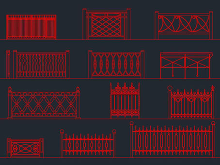 Iron fences in DWG format