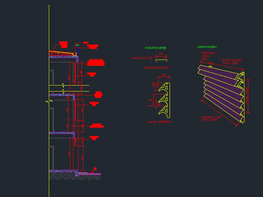 Detalhe Brise Linear - dwg - autocad