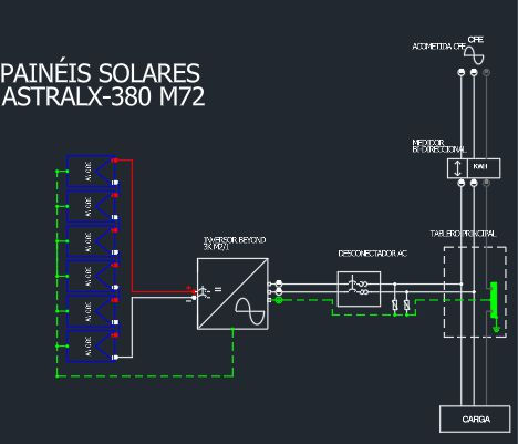 Diagrama Unifamiliar em DWG