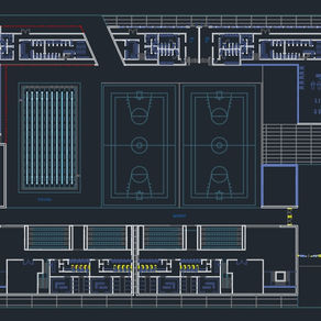 Complete Sports Center - Floor Plan - dwg - autocad