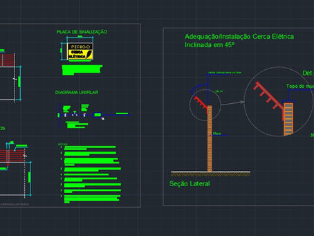 Vista e Adequação para Cerca Elétrica - dwg - autocad