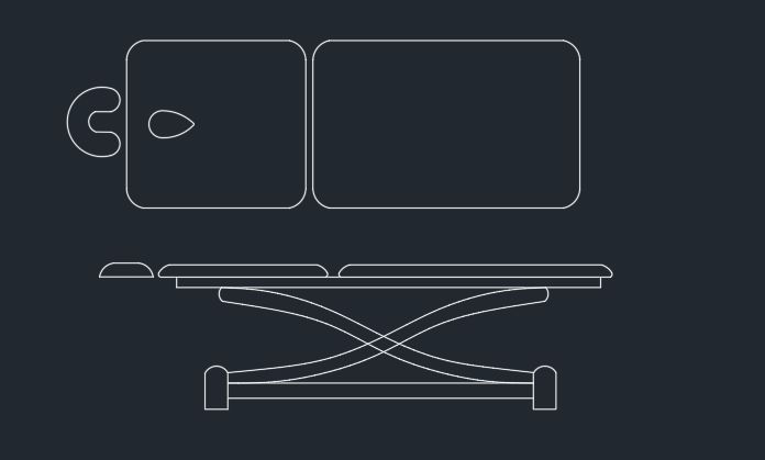 Cama de Massagem e Estética - dwg - autocad