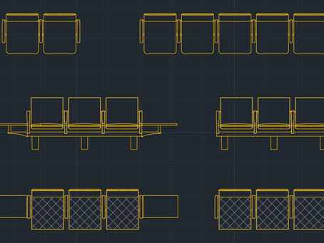 Cadeira Recepção / Sala de Espera - dwg - autocad