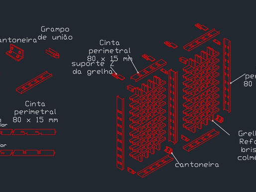 Detalhe Brise grelha Colméia - dwg - autocad