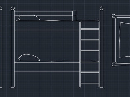 Block and View Bunk Bed - dwg - autocad