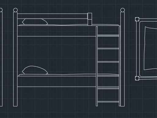 Block and View Bunk Bed - dwg - autocad