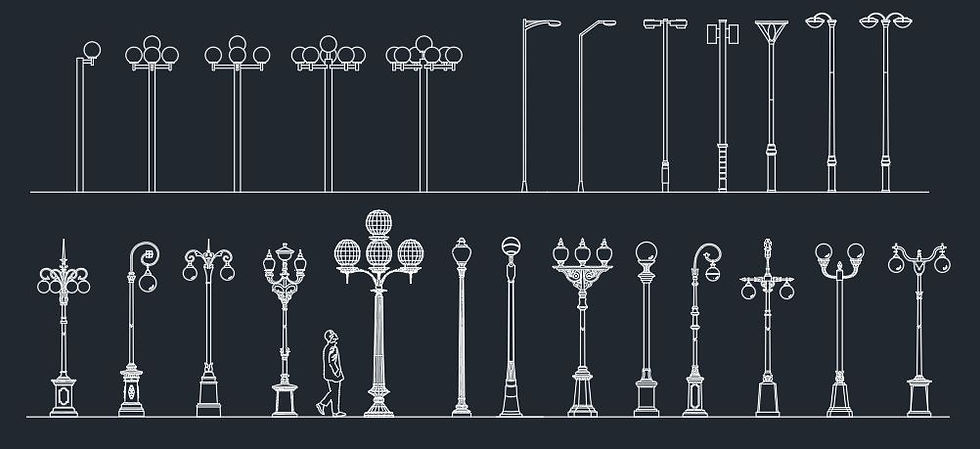 More than 20 streetlights