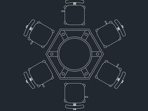 Poker Table with 6 Chairs