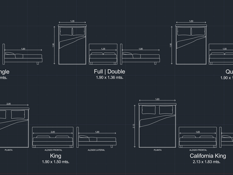 Camas, planta e vistas - dwg - autocad
