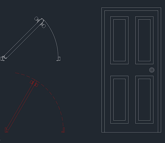 portas em dwg autocad