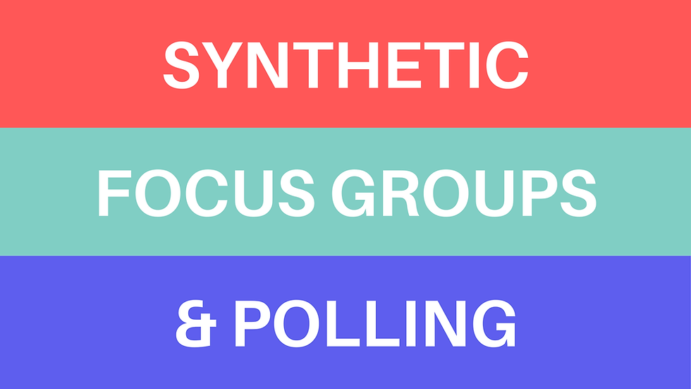 AI-Focus Groups and Polling will change political campaigns within 5 years. 