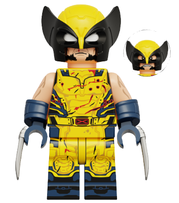 Minifigura Bloques Wolverine (X-Men) - Edición Daño de Batalla con Garras de Ada