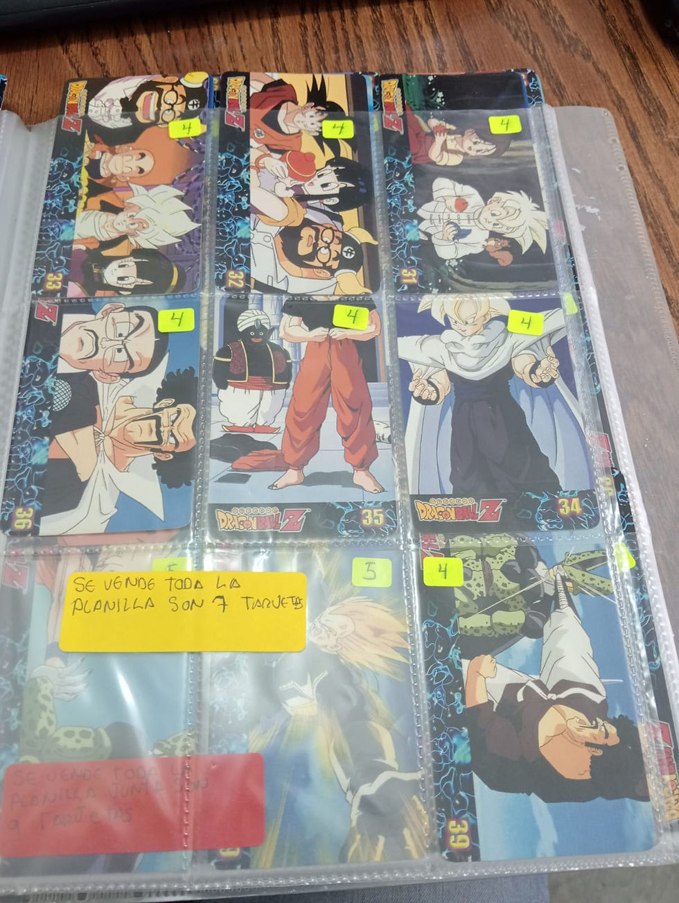 Miniatura: TARJETAS DRAGON BALL Z