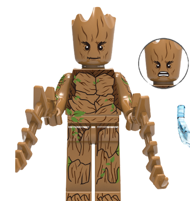 Minifigura Bloques Groot (Guardianes de la Galaxia) - Con Brazos Extensibles y D