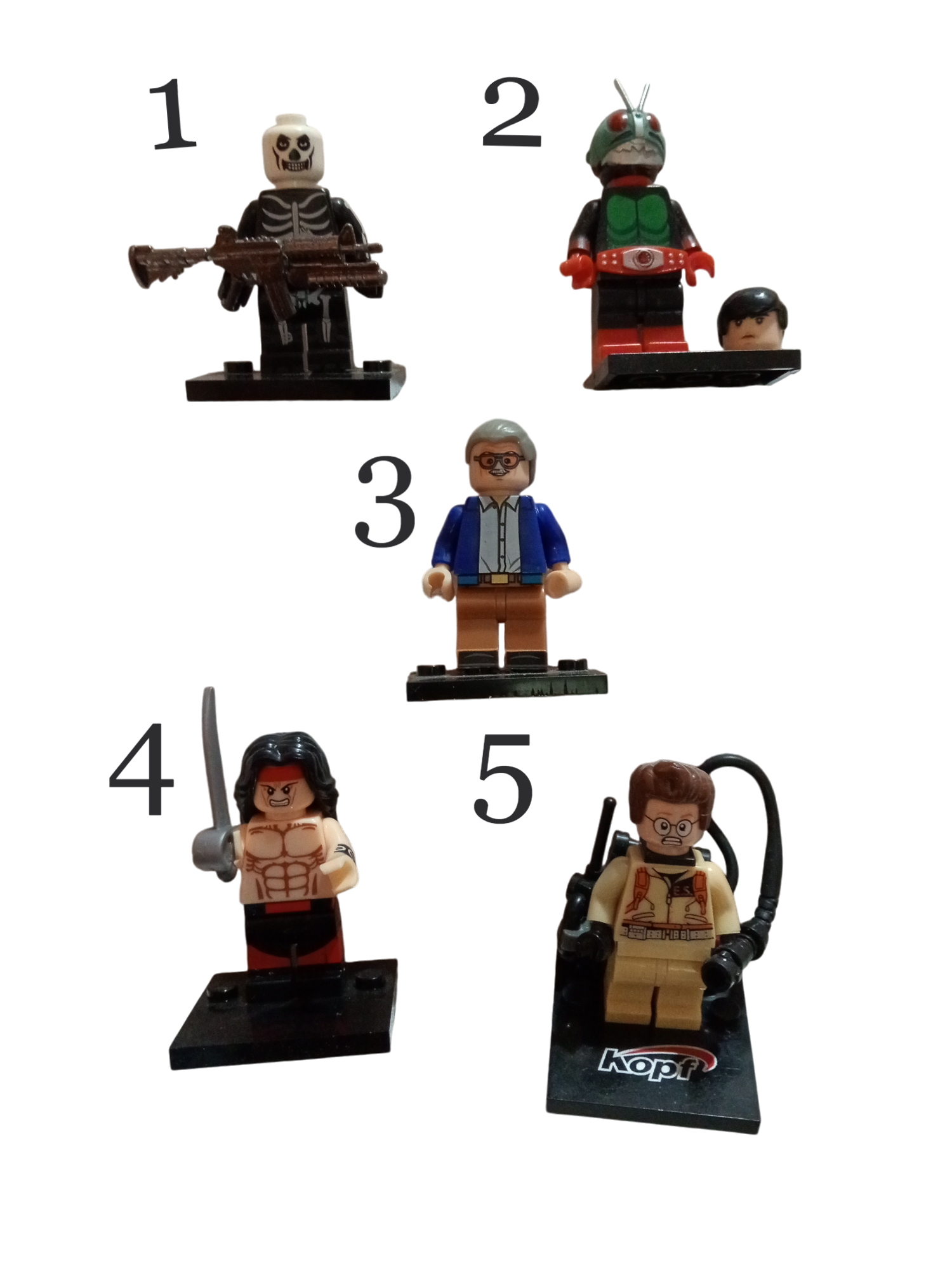 MINIFIGURAS DE DIFERENTES PERSONAJES