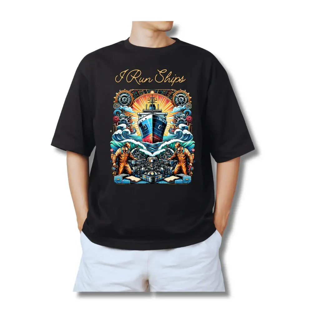 I Run Ships Oversized French Terry T-Shirt!