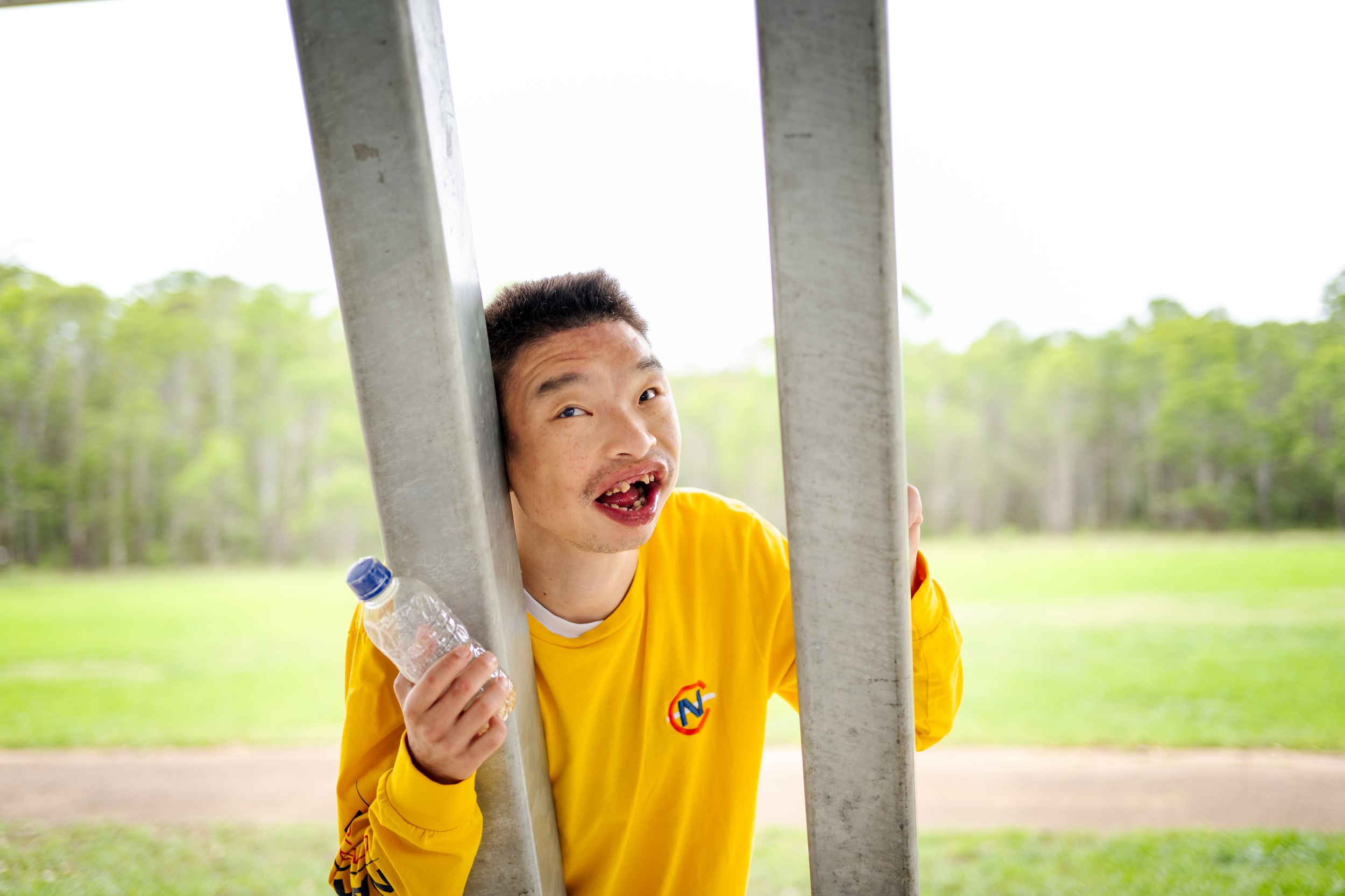 Andre Ma walking at the park