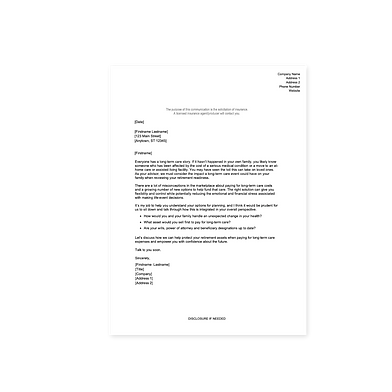 LTC Prospecting Letter