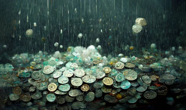 Lluvia de monedas antiguas