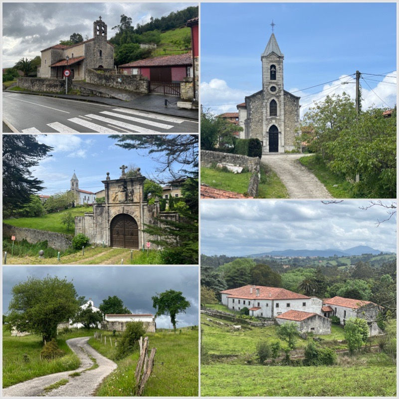 Landschaft Nordspanien, Jakobsweg, Camino del Norte, San Vicente, Pedueles, Dörfer,