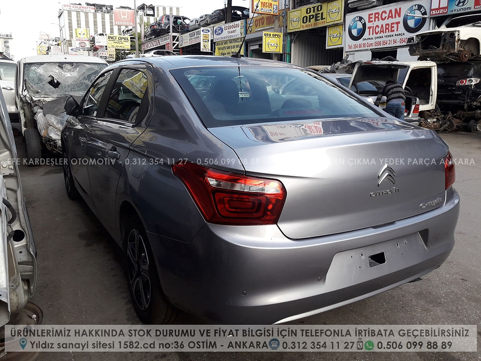 Citroen c elysee çıkma tavan arka panel çamurluklar komple