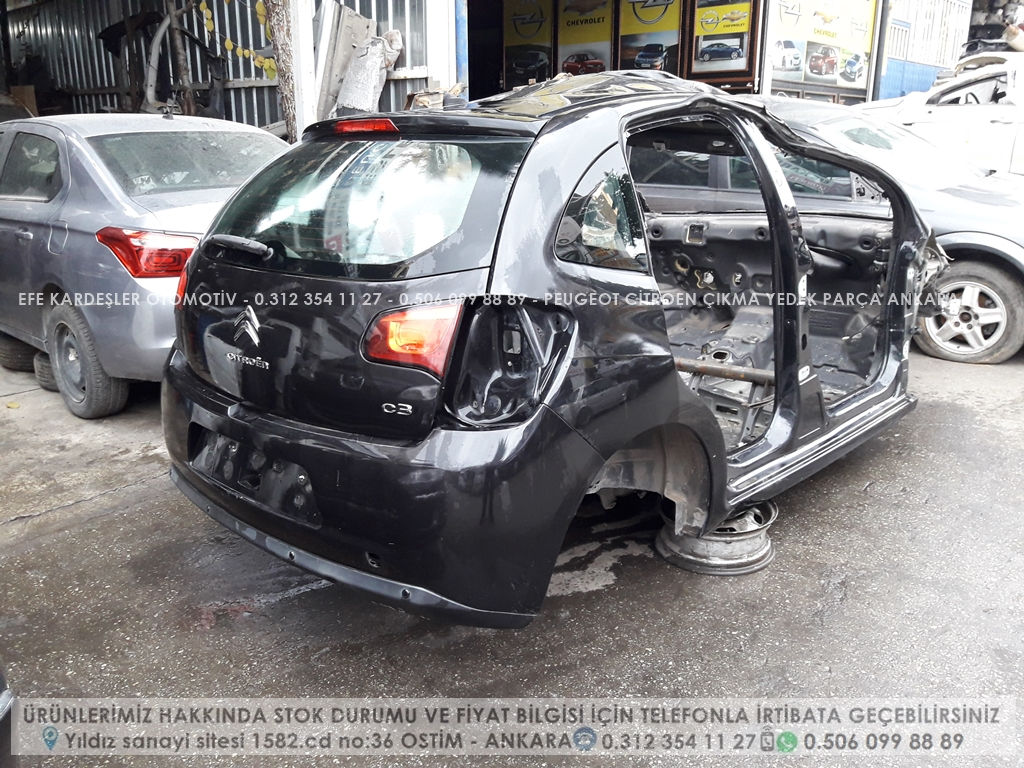 Citroen c3 çıkma arka çamurluk panel A51 kasa