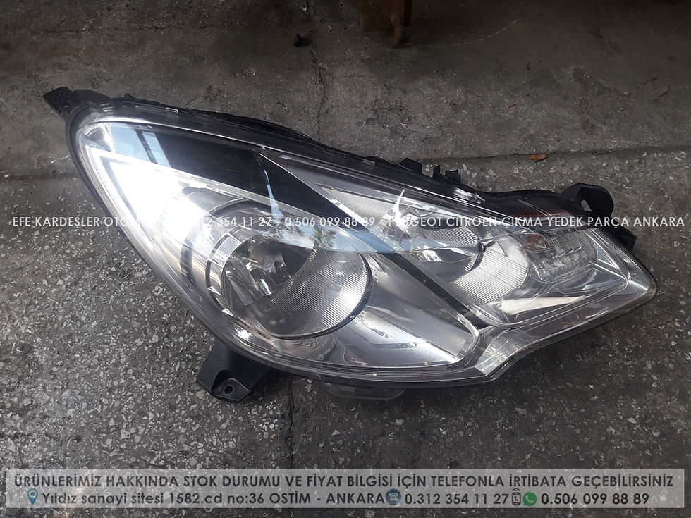 Citroen c3 çıkma sağ ön far A51 kasa