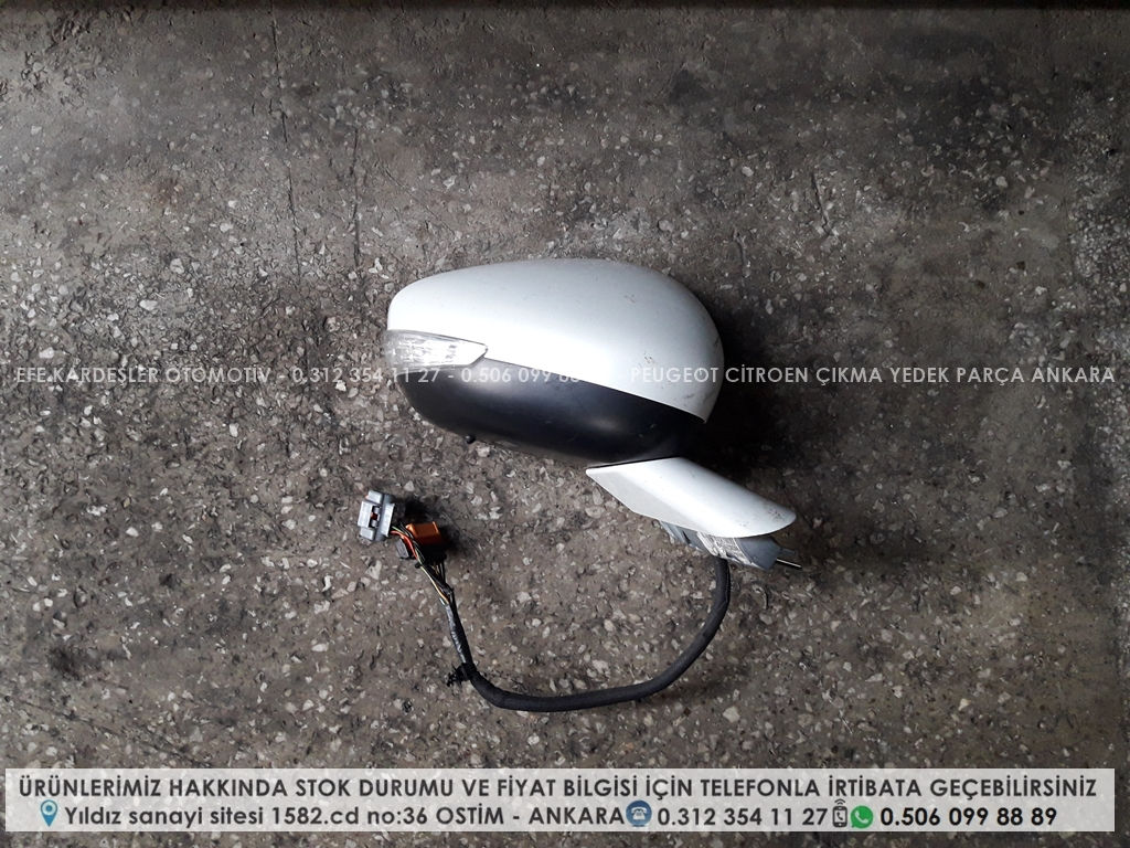 peugeot 508 elektrikli katlanır ayna çıkma