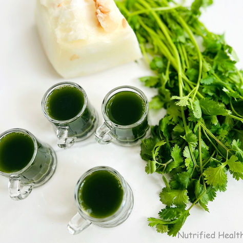 Ash Gourd and Cilantro Juice Shots