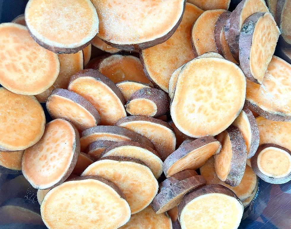 sweet potato with salt and oil