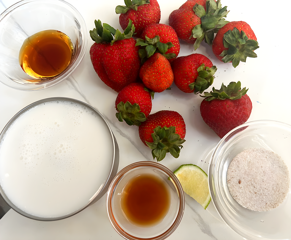 Creamy Strawberry Coconut Pudding