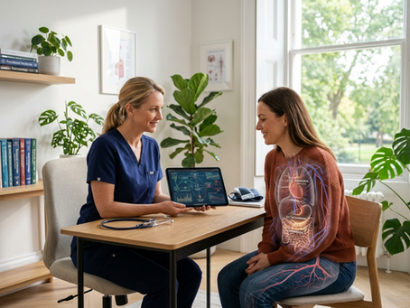 A doctor consulting regarding root cause medicine in Dallas, Texas