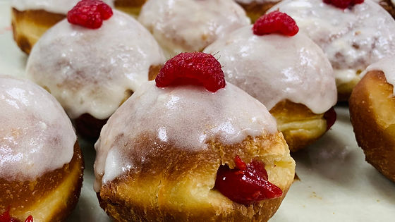 box of raspberry bisbarck