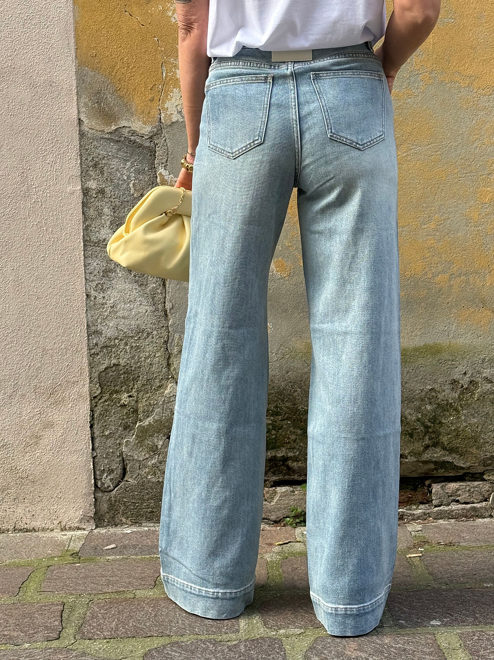 Miniatura: JEANS VITA ALTA GAMBA LARGA 