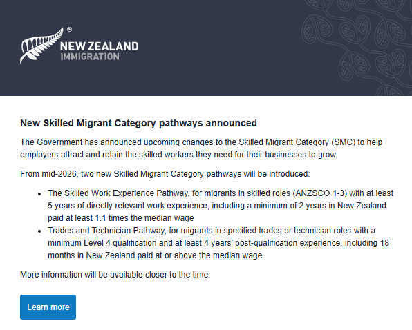 Read more on Immigration New Zealand's news centre