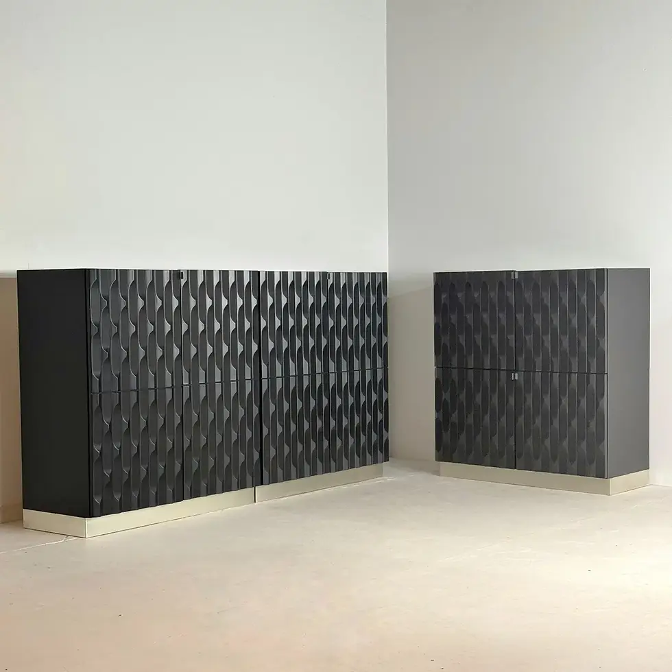 Thumbnail: Black brutalist cabinet, 1970s