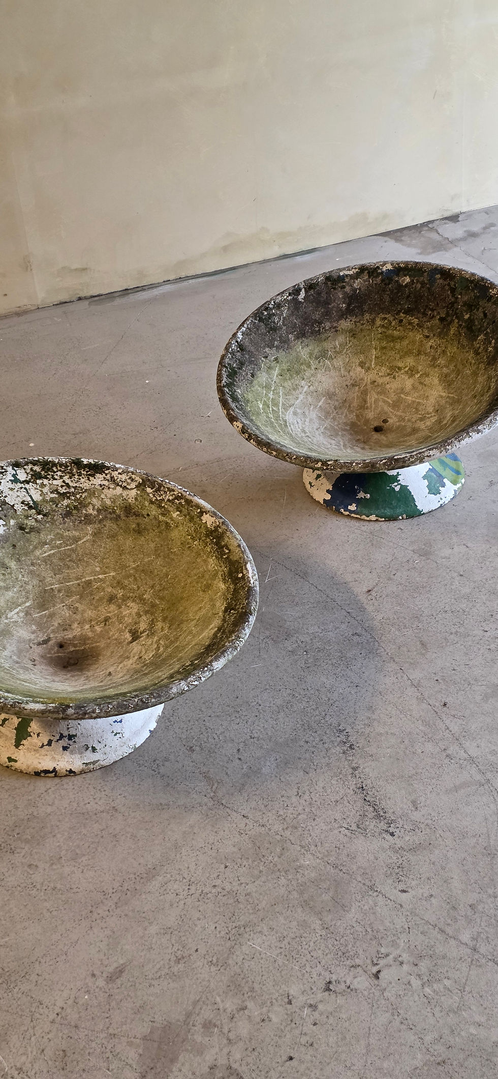 Thumbnail: Pair of Tall Willy Guhl Off Kilter Planters, 1960s
