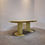 Thumbnail: Yellow round vintage diningtable 