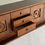 Thumbnail: Long brown oak brutalist credenza