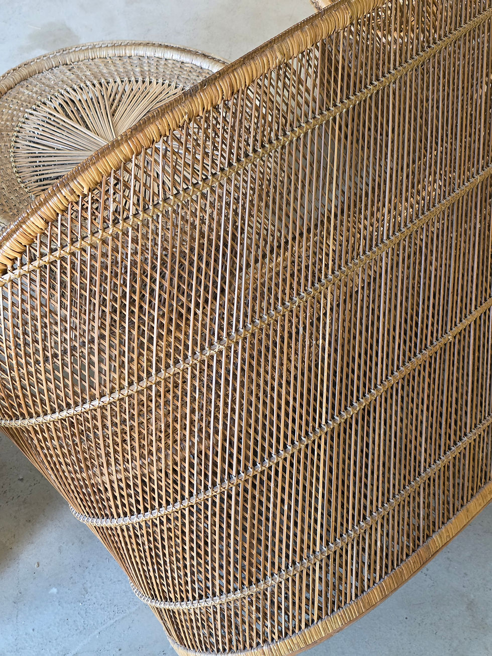 Thumbnail: Vintage rattan lounge set, 1970s