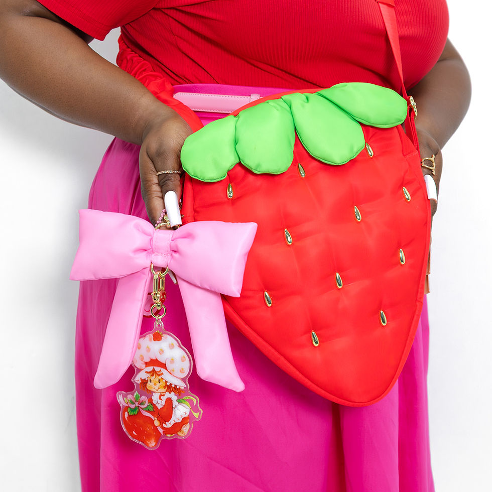 Thumbnail: Strawberry Shortcake™ Quilted Strawberry Crossbody Bag
