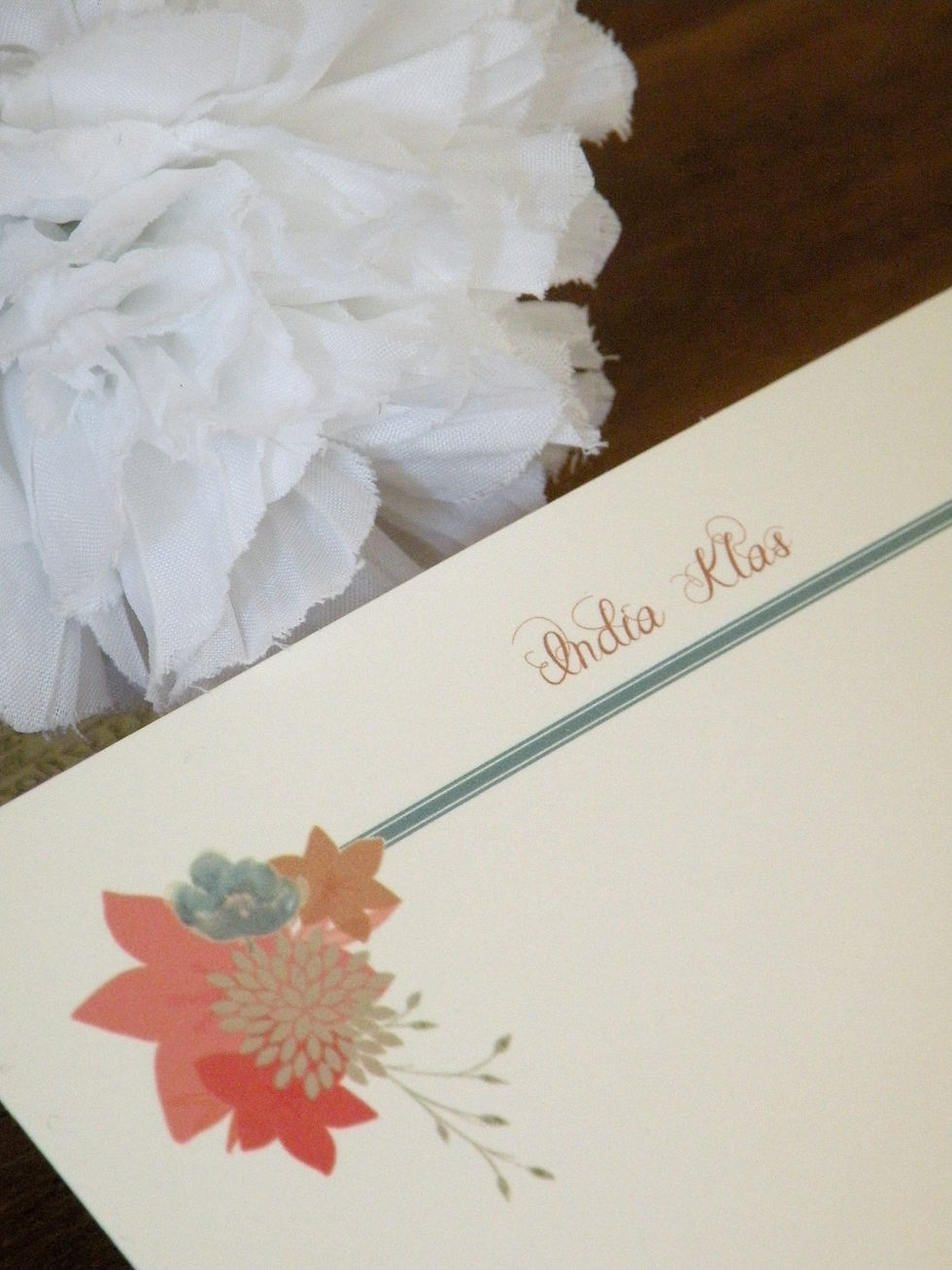 Thumbnail: Personalized Stationery - Antique Bouquet