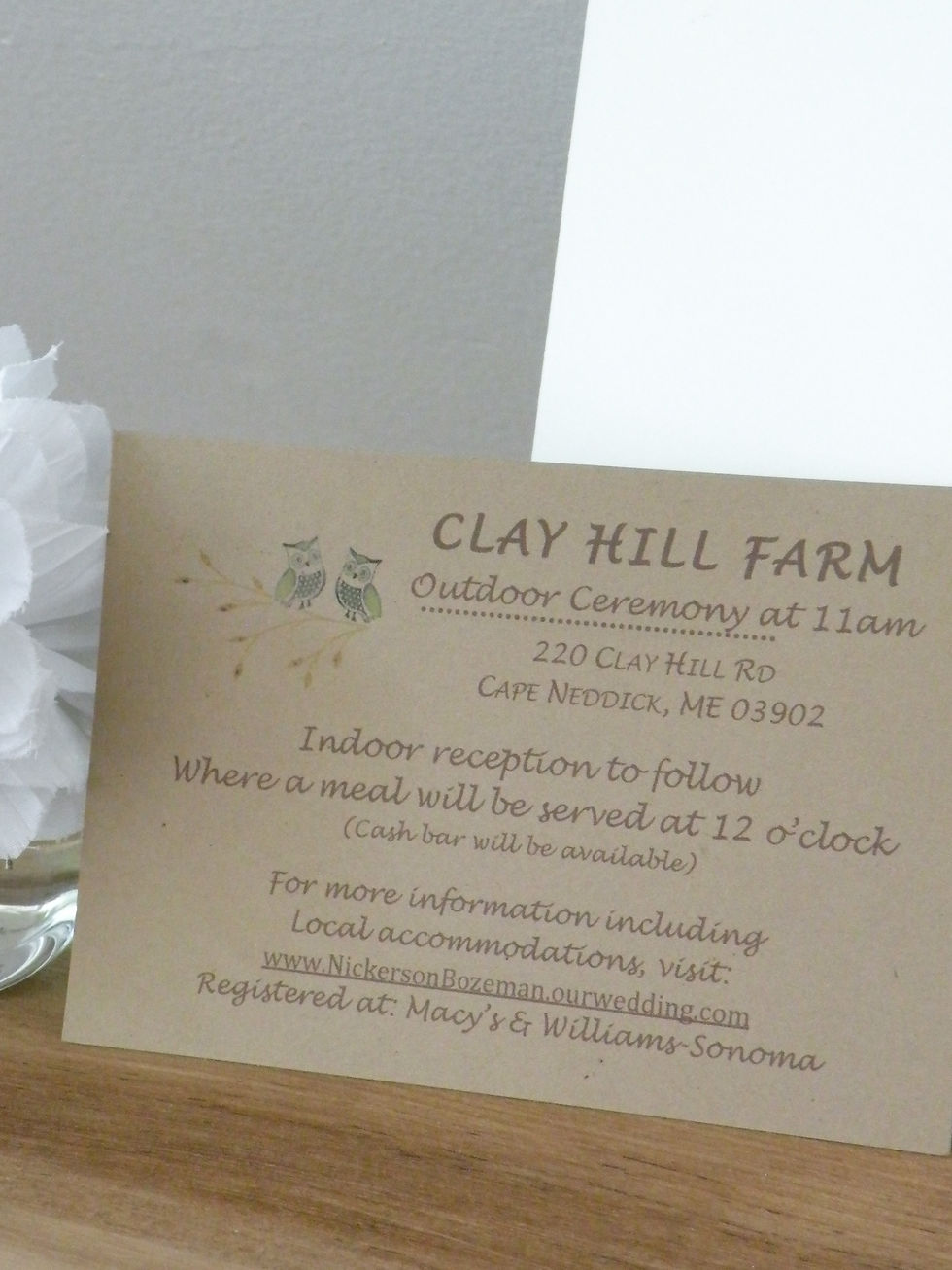Thumbnail: VanessaJune Design Guest Information Insert