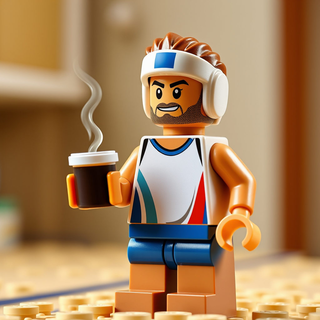male lego volleyball player holding cup of coffee.jpg