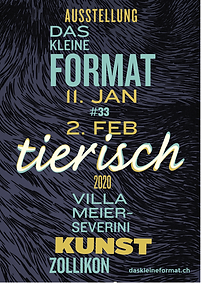 Flyer, Kunstausstellung 'tierisch'