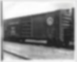Photograph of one of the first of the finished boxcars.