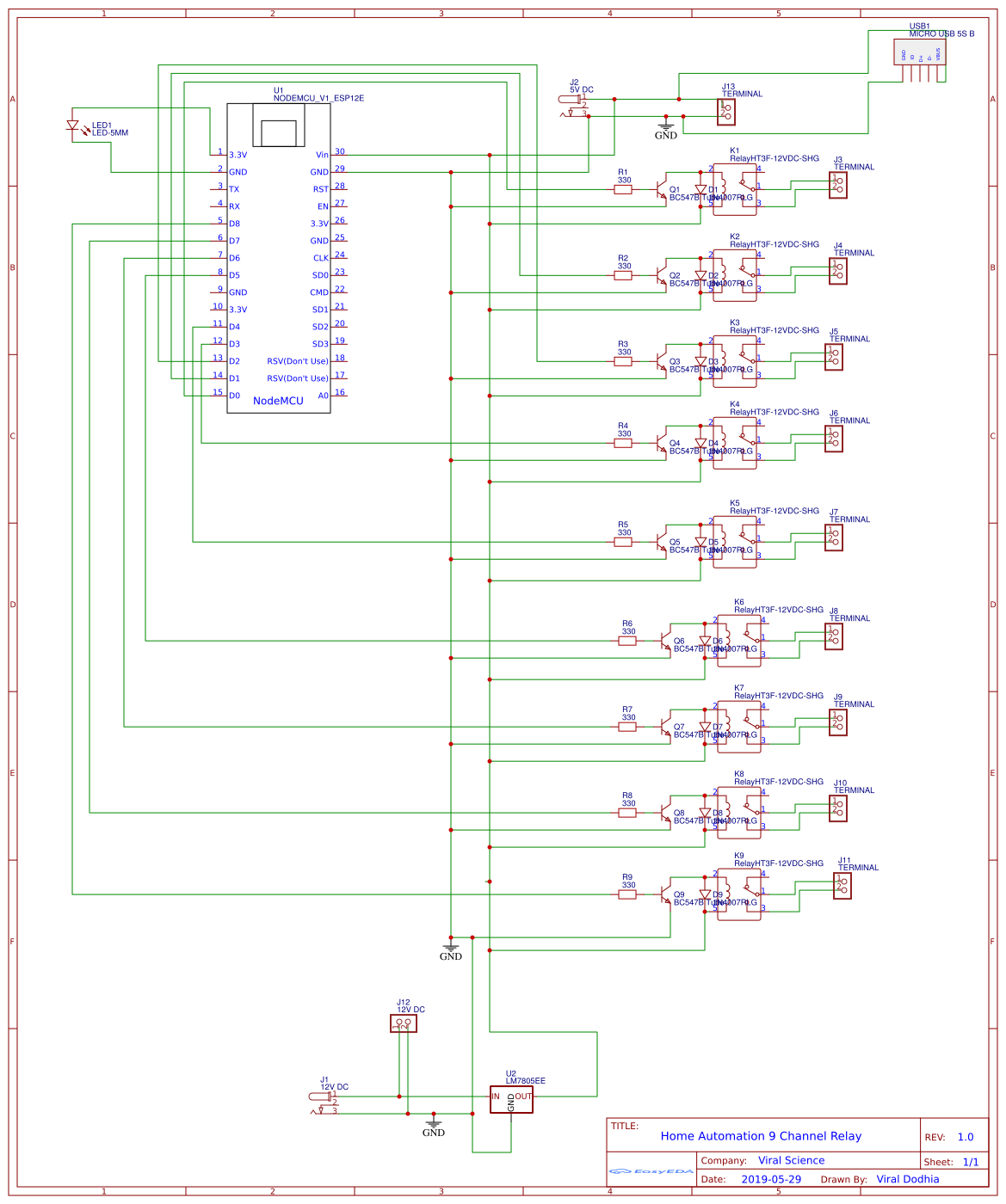 IOT Home Automation Circuit Diagram